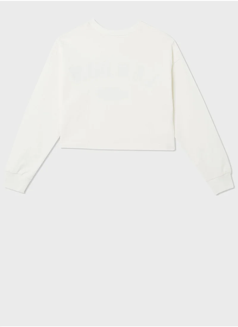 MANGO Youth Slogan Long Sleeve Sweatshirt