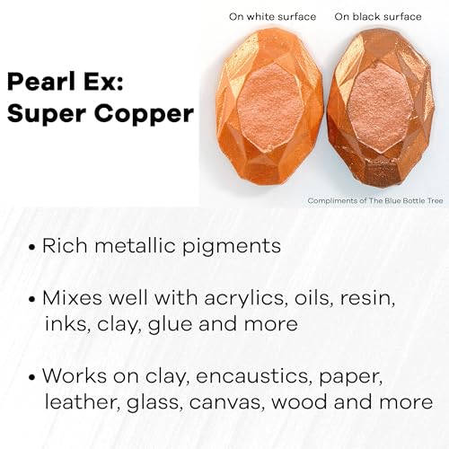 Jacquard Pearl Ex Pigment Powder 0.75 oz Super Copper - Loose Mica Powder for Epoxy Resin, Watercolors, Calligraphy Ink & Clay - Epoxy Pigment Powder - Epoxy Resin Color - Image 2