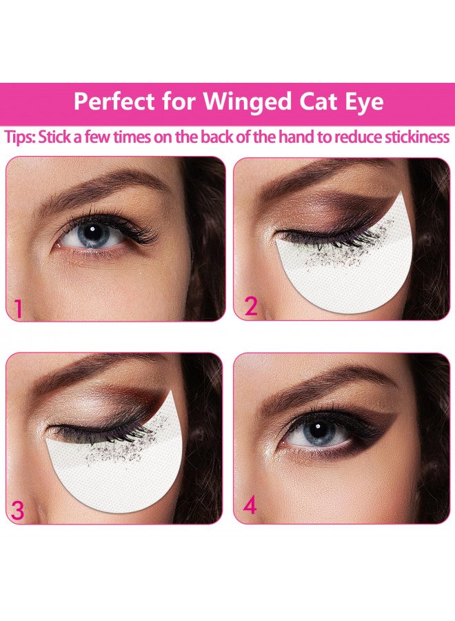 TailaiMei TailaiMei 120 Pcs Eyeshadow Shields, Eyeshadow Stencil for Prevent Makeup Residue, Lint Free Gel Pad for Eyeliner, Eyelash Extensions and Lip Makeup - Image 1
