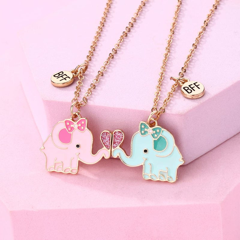 DOYYCA Best Friend Necklace for 2 Girls Magnetic Matching Friendship Necklace Half Heart Pendant BFF Necklaces for Sister - Image 2