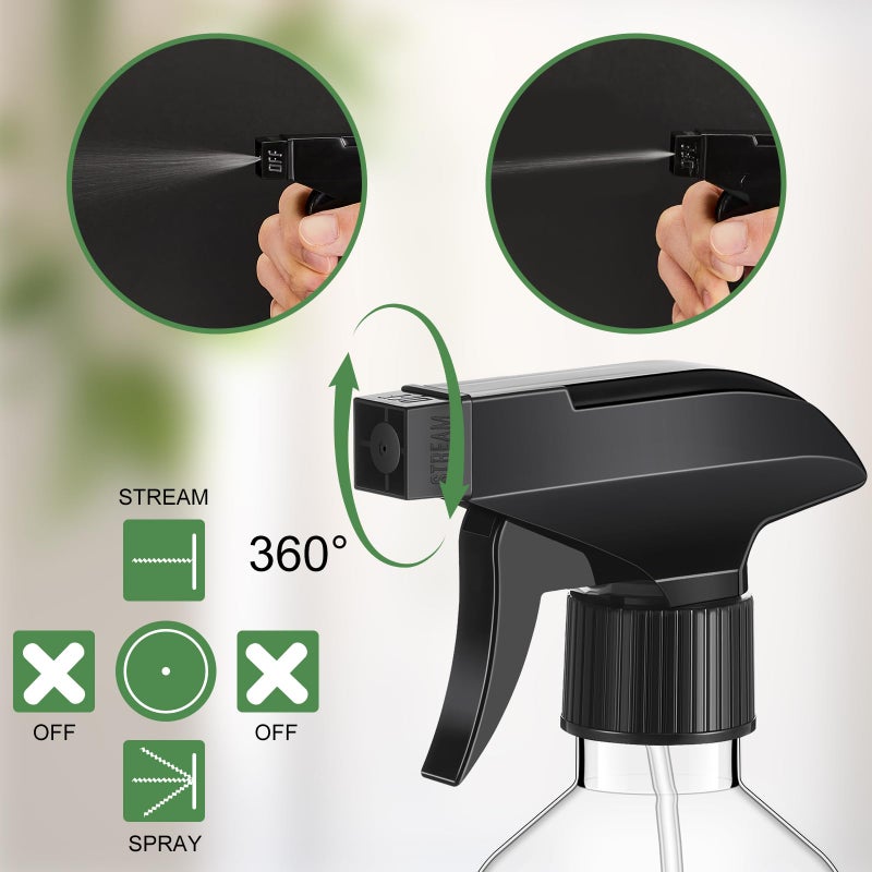 LOYIM 9 Pack 10oz/300ml Plastic Spray Bottle Bulk for Plant Small Spray Bottle Fine Mist Water Sprayer Upgraded Adjustable Nozzle Refillable Empty Containers for Cleaning, Hair, Cooking(Clear) - Image 2