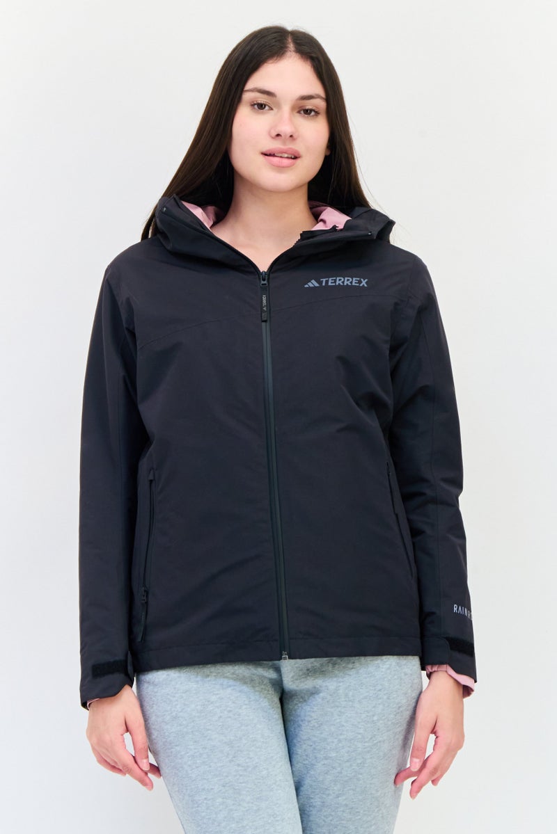 Adidas Women Sportswear Fit Long Sleeves Training Jacket, Black - Image 1