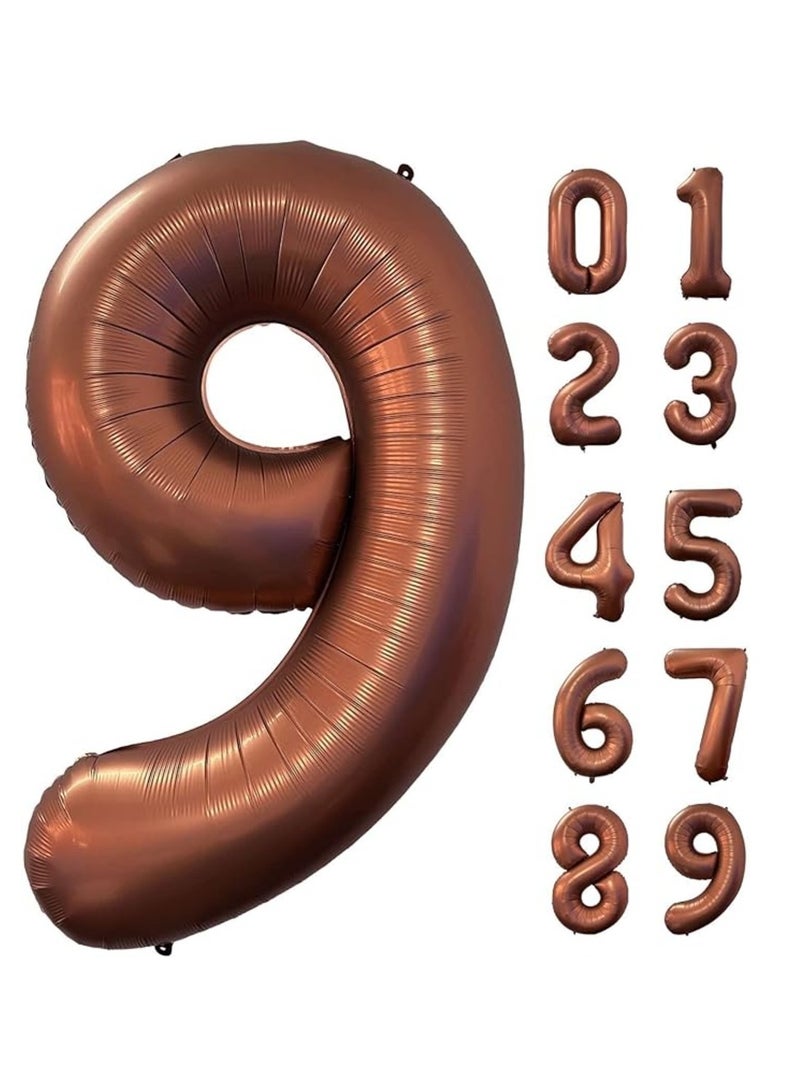 ThePartyPopper 40 Inch Long Coffee Number Balloon(9) - Image 1
