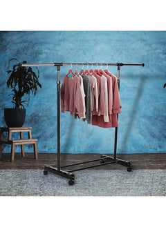 Home Pro Single Extension Garment Drying Rack - Easy Assembly, Extra Hanging Space, and Effortless Mobility with Durable Steel Frame and Extendable Design for Bedroom, Spare Room, or Laundry - pzsku/Z306379F27791FA6C2E06Z/45/_/1710338761/42691f94-78ac-40c6-a83b-ba9b30fc0b46