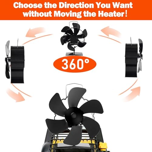 JossaColar Wood Stove Fan for Propane Heater, Heat Powered Fireplace Fan Thermoelectric Thermal Fan with Bracket being Fixed on Propane heater, Camping/Picnics/Indoor Use - Image 5