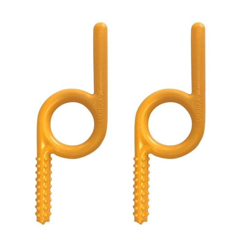 TalkTools Textured Chewy Orange 2pk Oral Motor Sensory Tool for Kids and Toddlers Therapy Tools to Improve Chewing and Biting