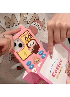Arabest Cute Cartoon for Phone 15 Case Model Phone Case TPU Kawaii Silicone Scratch Resistant Shockproof Girls Women (12promax,Pink)  - Image 3