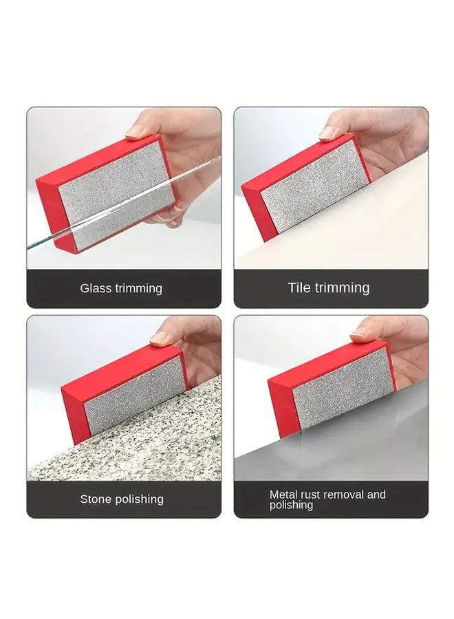 2 Pack 60 Grit Diamond Hand Polishing Grinding Block for Tile Edge Trimming - Image 1