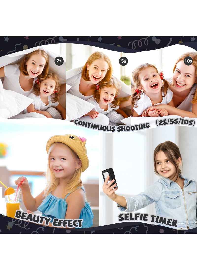 Digital Camera Autofocus Vlogging Camera Fhd 1080P 48MP With 16X Digital Zoom Compact Camera Portable Mini Camera Black