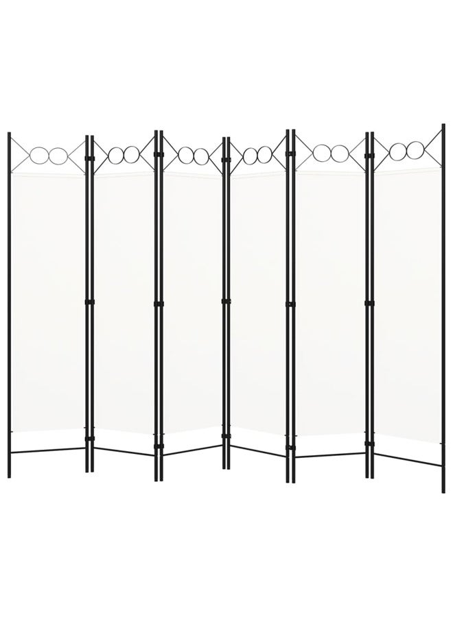 فيداكسل مقسم غرفة ذو 6 ألواح أبيض 240×180 سم 320711 - Image 1