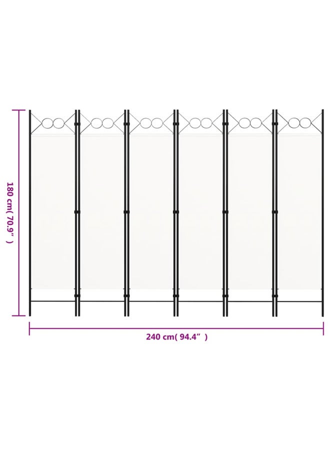 فيداكسل مقسم غرفة ذو 6 ألواح أبيض 240×180 سم 320711 - Image 5