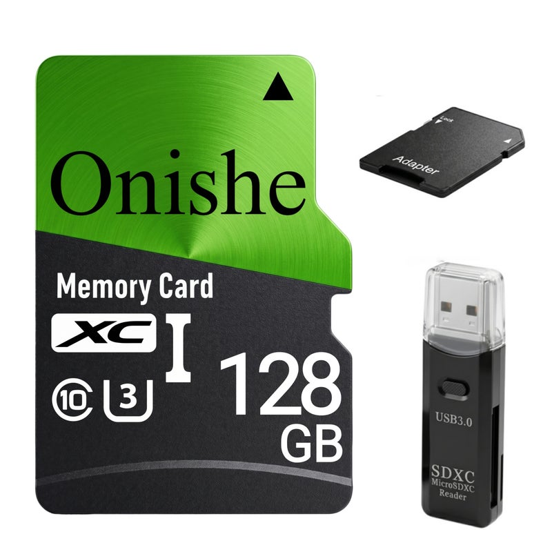 Onishe 128GB TF Card Class 10 Flash Memory Card U3 4K Expansion Micro SD Card High Speed for Camera/Gopro/Phone/Car Dashcam/Monitor/Drone/Computer/Tablet/PC - Image 1