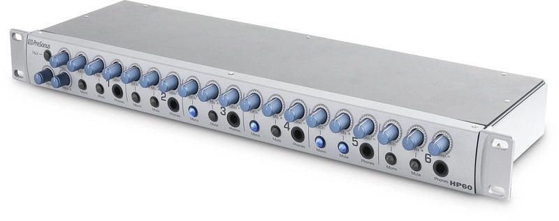 PreSonus HP60 6Channel Headphone AmplifierMixer Silver