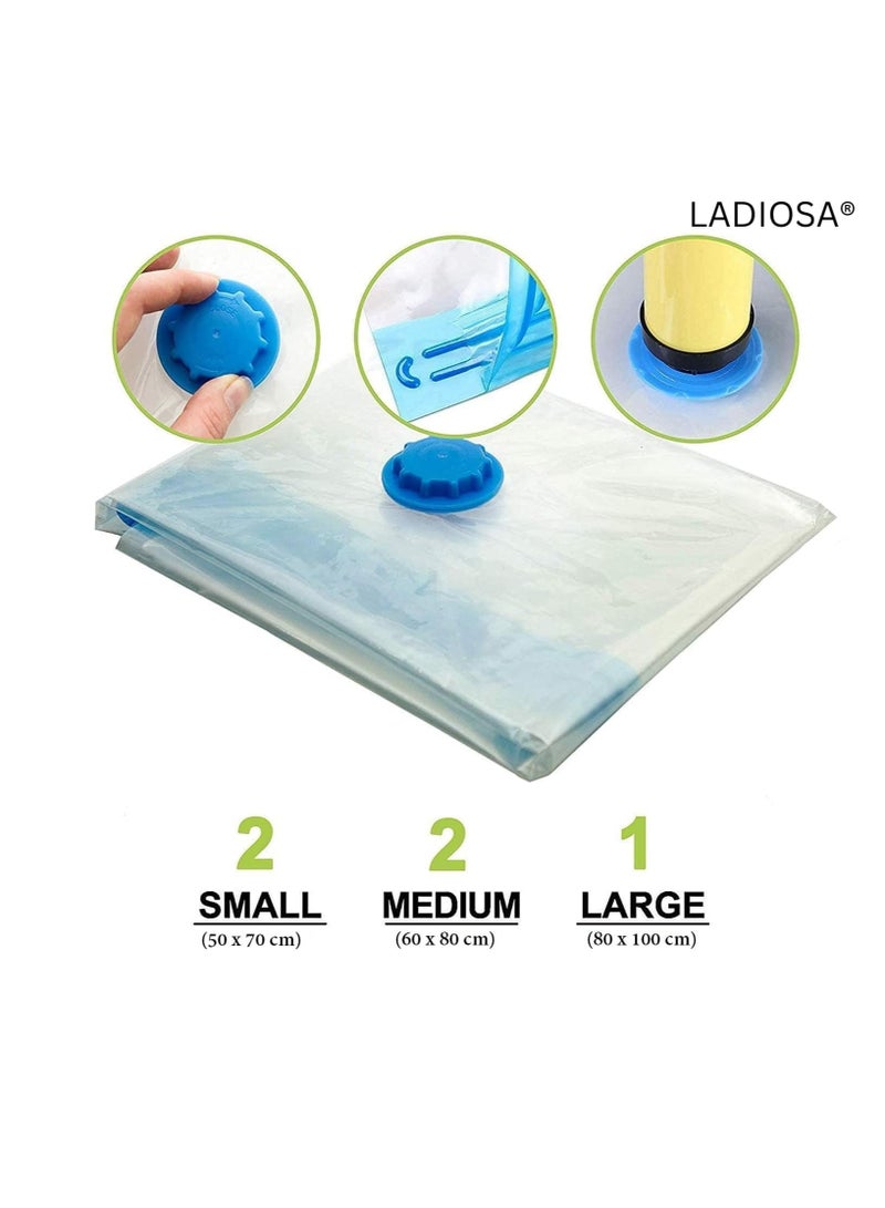 Storage Vacuum Air Bags Set 3Pieces Different Sizes With Air vacuum pump - Image 3