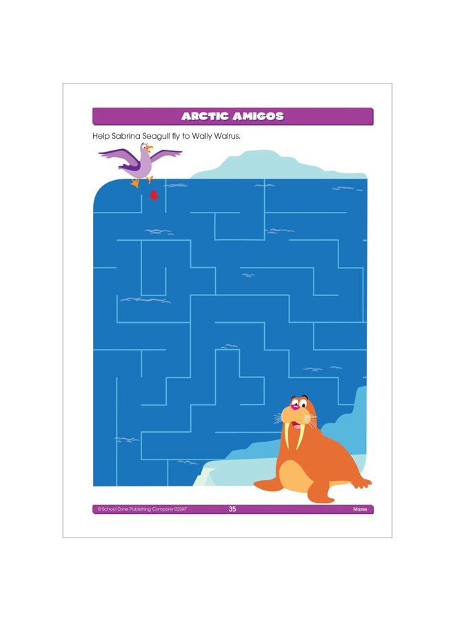 School Zone Mazes Workbook - 64 Pages, Ages 4 to 6, Preschool, Kindergarten, Maze Puzzles, Problem-Solving, and More (School Zone Activity Zone® Workbook Series) (Deluxe Edition 64-Page) - Image 4