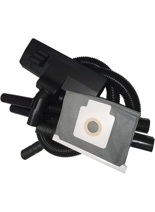 Imported vacuum cleaner kit consisting of four pieces: half-coil hose, brush, plastic tube, and bag. Compatible with some Panasonic and National vacuum cleaners. - Image 1