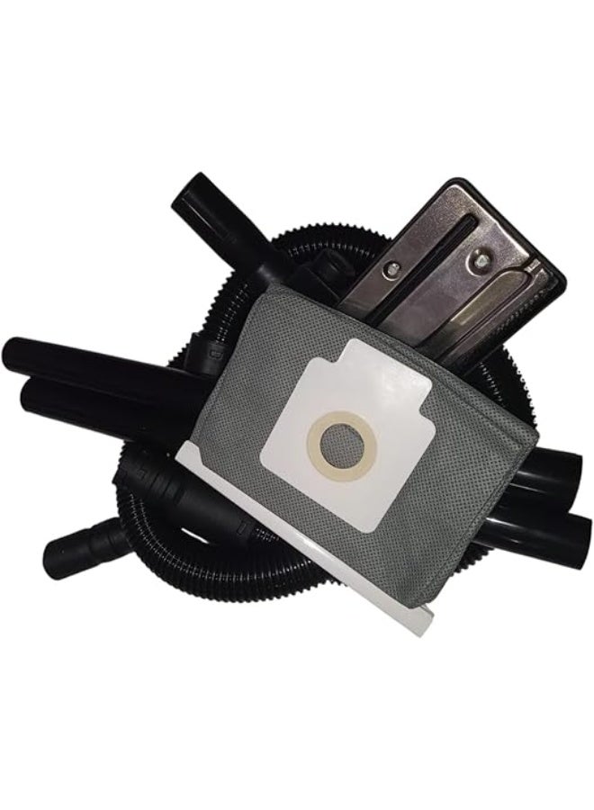 Imported vacuum cleaner kit consisting of four pieces: half-coil hose, brush, plastic tube, and bag. Compatible with some Panasonic and National vacuum cleaners. - Image 2