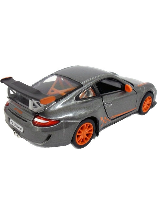 Kinsmart كي إن إس مارت بورش 911 جي تي 3 آر إس رمادي 1:36 مقياس 5" نموذج لعبة مصنوعة من الصب، سيارة رياضية فائقة - Image 3