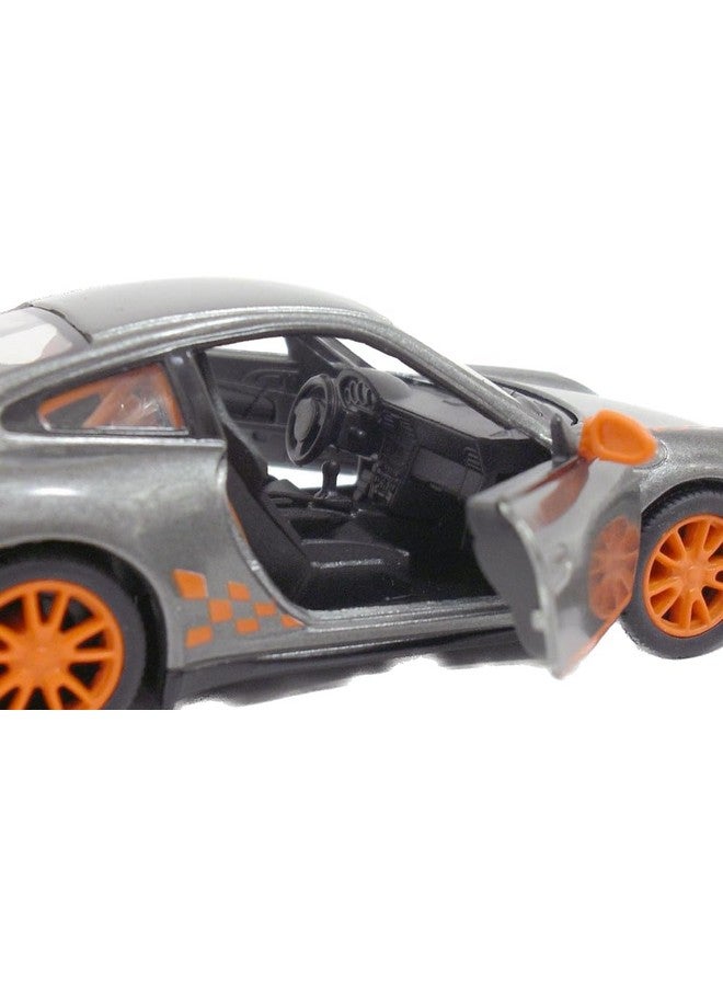 Kinsmart كي إن إس مارت بورش 911 جي تي 3 آر إس رمادي 1:36 مقياس 5" نموذج لعبة مصنوعة من الصب، سيارة رياضية فائقة - Image 4