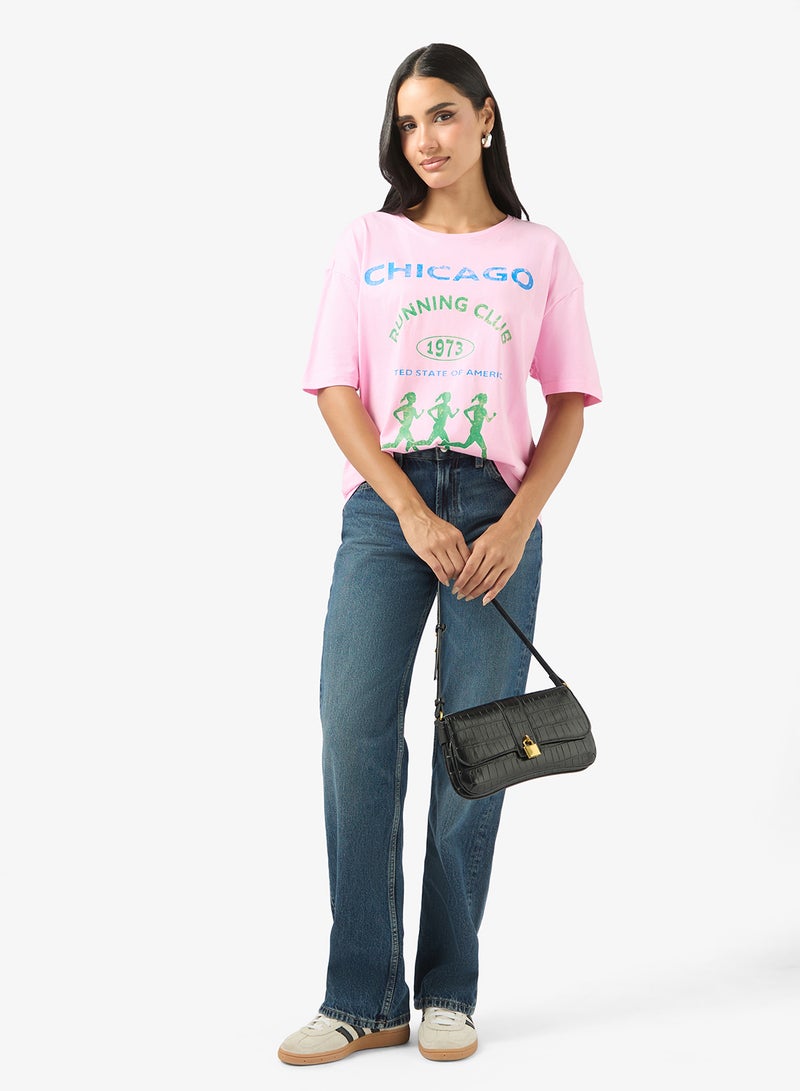 Ginger Cotton Oversize Wellness Graphic T-shirt - Image 4