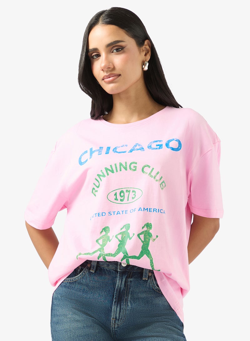 Ginger Cotton Oversize Wellness Graphic T-shirt - Image 1