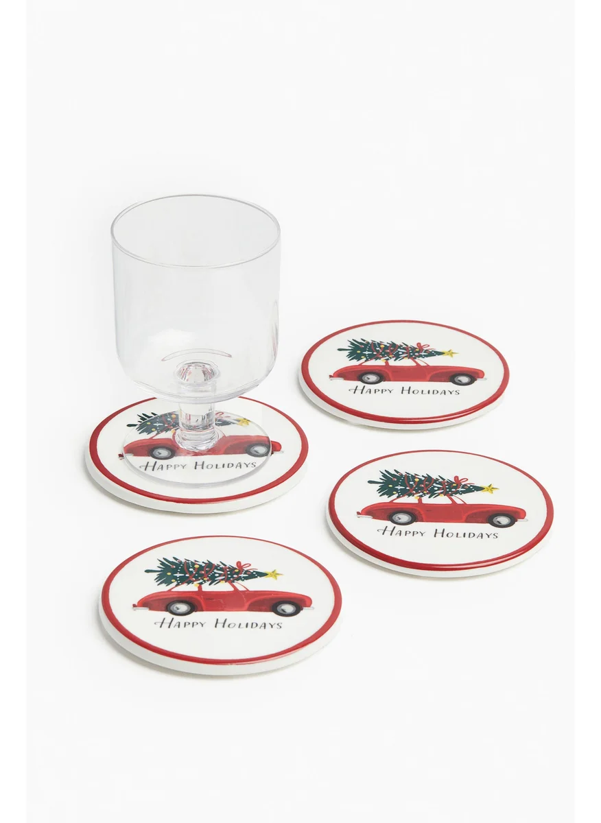 H&M 4-Pack Porcelain Coasters