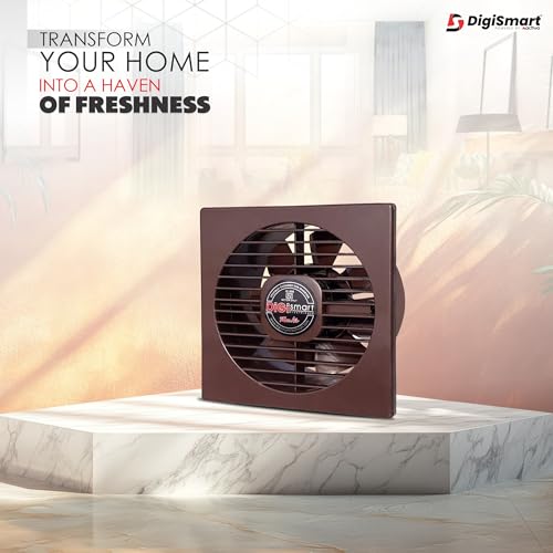 DIGISMART High Speed 150 MM Powerful Exhaust Fan, 1600 RPM High Air Delivery, Air Suction for Kitchen & Bathroom, Less Noise, Pure Copper Axial Fan, 22W Motors, 1 Year Warranty (Brown) - Image 2