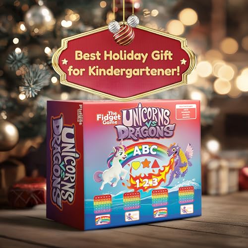 THE FIDGET GAME Unicorns vs Dragons Fun Educational ABC Toys to Learn Alphabet Numbers Shapes Colors Interactive Learning Tools for PreK Kindergarten - Image 5