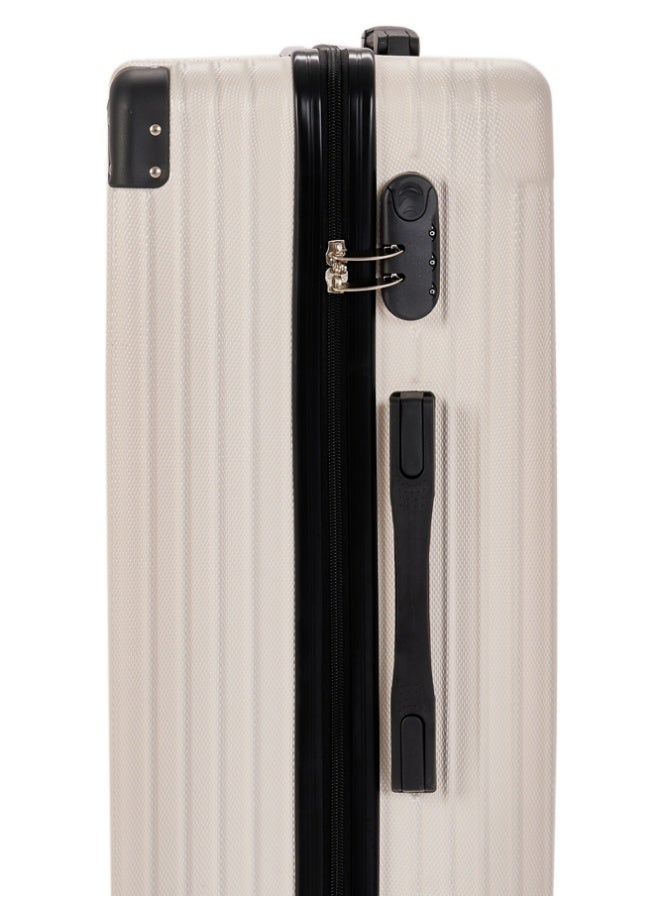 LIMRA Travel Bags 20-Inch Lightweight ABS Carry-On Luggage – 360° Spinner Wheels – Hard Shell Suitcase with Telescopic Handle Beige - Image 4