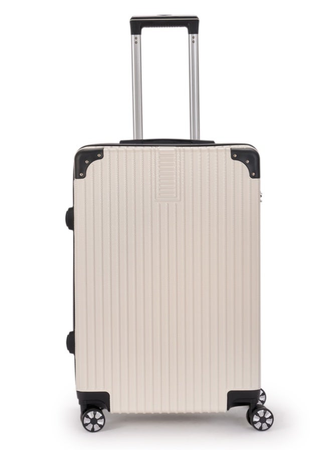 LIMRA Travel Bags 20-Inch Lightweight ABS Carry-On Luggage – 360° Spinner Wheels – Hard Shell Suitcase with Telescopic Handle Beige - Image 2