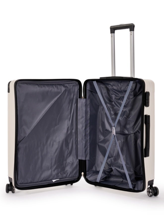 LIMRA Travel Bags 20-Inch Lightweight ABS Carry-On Luggage – 360° Spinner Wheels – Hard Shell Suitcase with Telescopic Handle Beige - Image 5