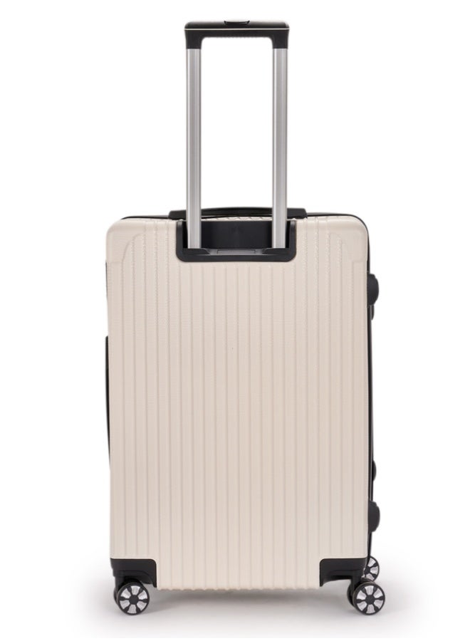 LIMRA Travel Bags 20-Inch Lightweight ABS Carry-On Luggage – 360° Spinner Wheels – Hard Shell Suitcase with Telescopic Handle Beige - Image 3