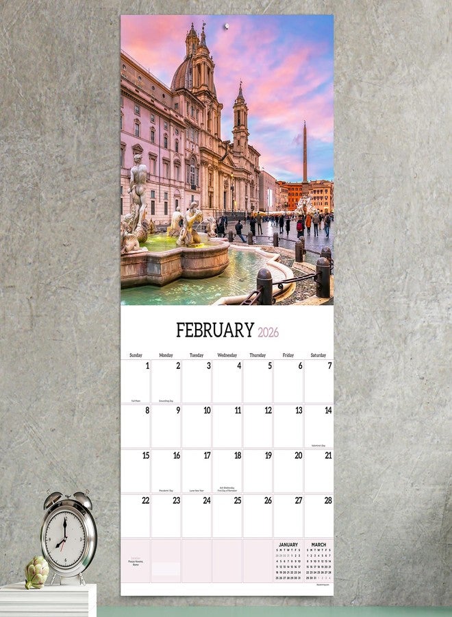 TF Publishing 2026 Italy Wall Calendar - Large Grids for Appointments and Scheduling - Vertical Monthly Wall Calendar 2026 with Premium Gloss Paper for Home and Office Organization - 12in x 12in - Image 4