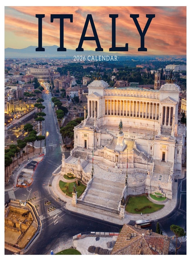TF Publishing 2026 Italy Wall Calendar - Large Grids for Appointments and Scheduling - Vertical Monthly Wall Calendar 2026 with Premium Gloss Paper for Home and Office Organization - 12in x 12in - Image 1