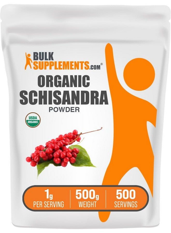BulkSupplements.com Organic Schisandra Powder - Schisandra Supplement, from Schisandra Berry - Gluten Free - 1g per Serving, 500g (1.1 lbs) (Pack of 1) - Image 1