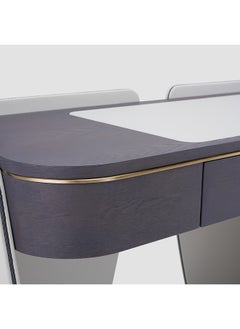 AL HUZAIFA FURNITURE Oakley Dressing Table, In Solid Ash Veneer, Upholstered With Microfiber  - Image 4