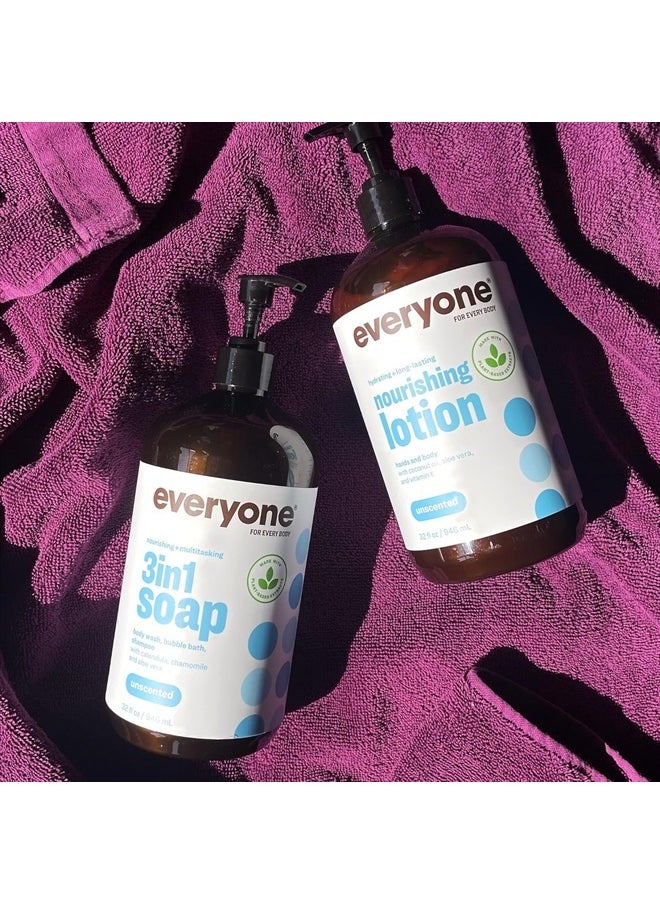 everyone for every body - Everyone Nourishing Hand and Body Lotion, 32 Ounce (Pack of 1), Unscented, Plant-Based Lotion with Pure Essential Oils, Coconut Oil, Aloe Vera and Vitamin E - Image 1