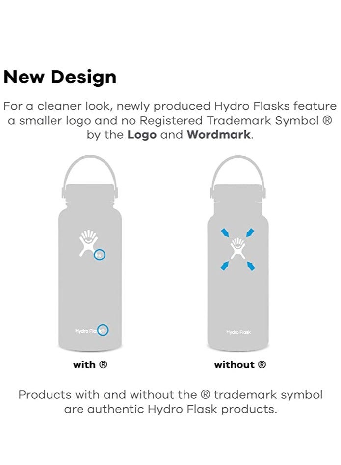 هايدرو فلاسك زجاجة مياه كليمنتين قابلة لإعادة الاستخدام من الفولاذ المقاوم للصدأ ذات فتحة واسعة وغطاء من القش - معزولة بالفراغ، آمنة للاستخدام في غسالة الأطباق، وغير سامة - Image 3