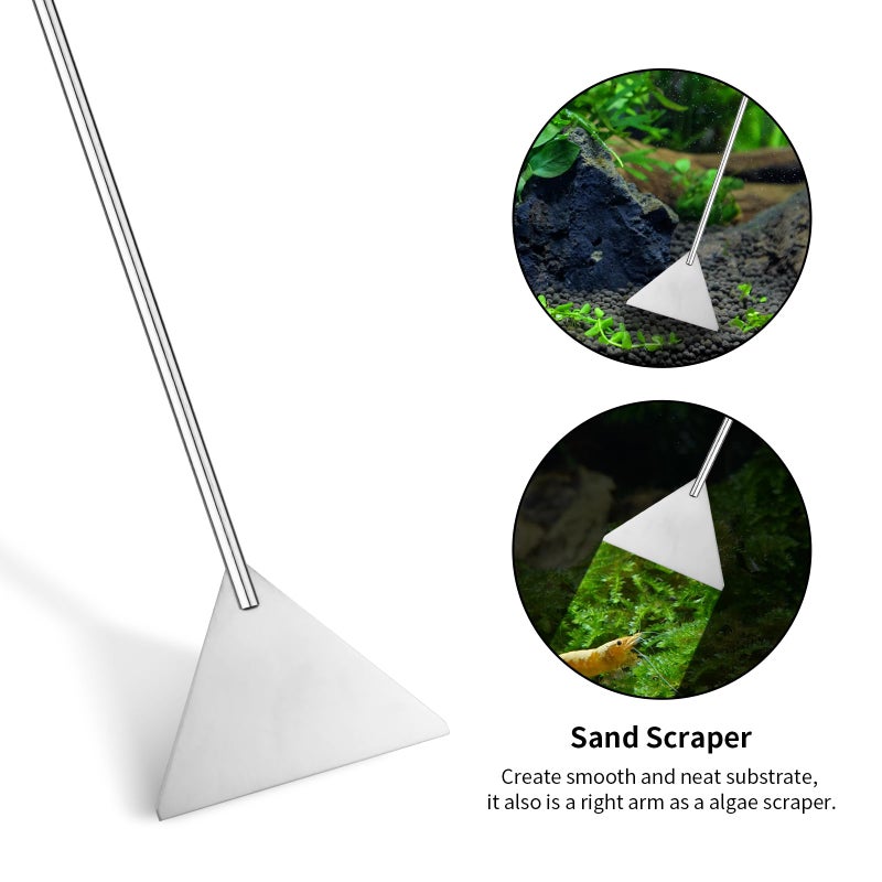 Ohtomber Aquascape Tools Aquarium Kit - 4PCS Terrarium Supplies Include Long Tweezers for Terrarium, Feeding Tongs, Aquarium Scissors, Aquarium Algae Scraper for Fish Tank Cleaning Plant Trimming - Image 4