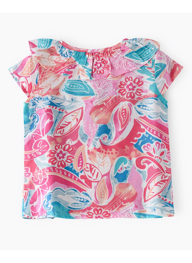 Jelliene Blooming Beauty: Girls' Breezy Blouse Chic Style & Summertime Comfort  - Image 2