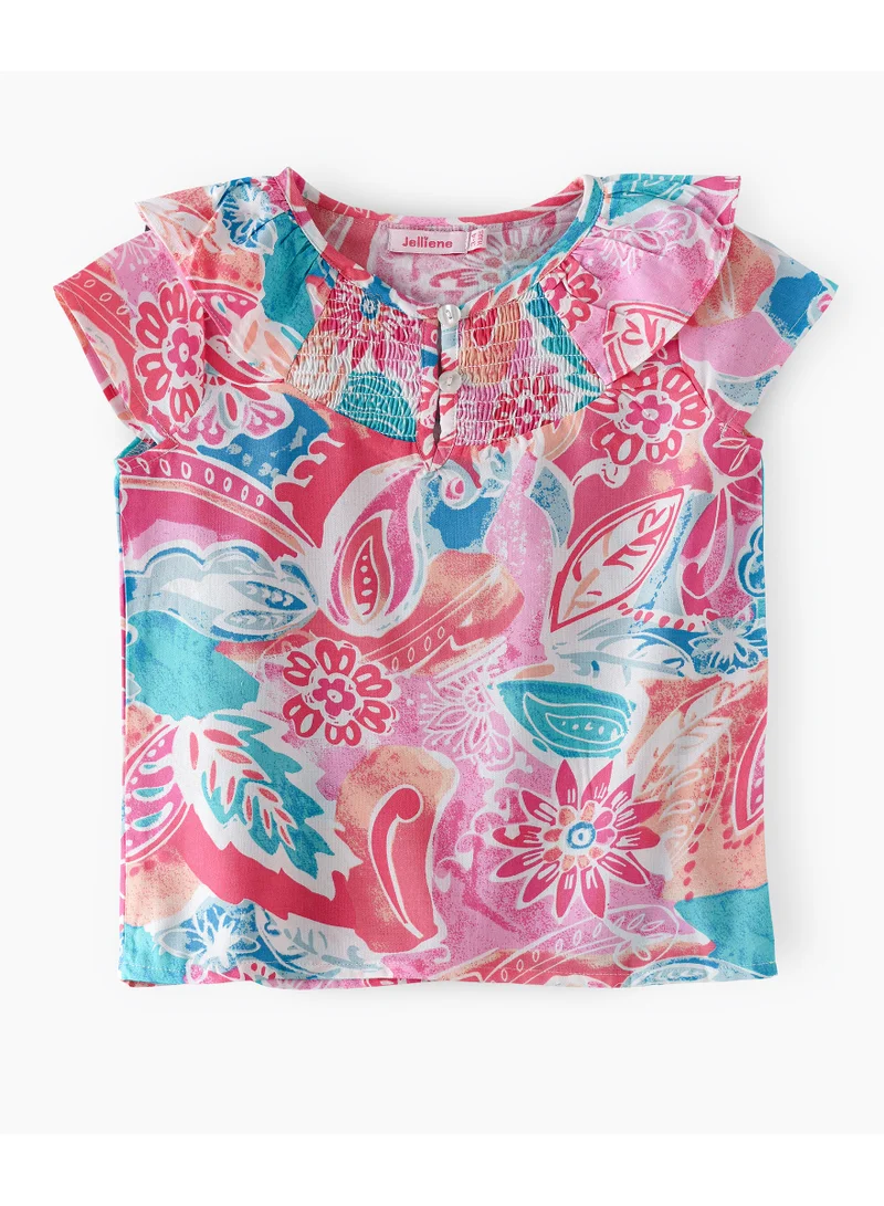Jelliene Blooming Beauty: Girls' Breezy Blouse Chic Style & Summertime Comfort