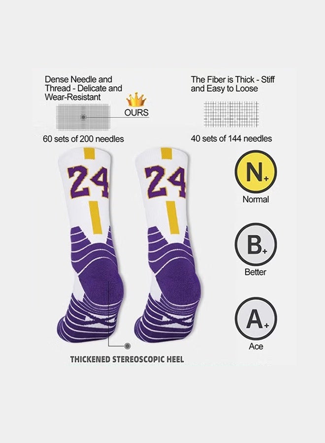 هومستر 4 أزواج جوارب رياضية لاعبي كرة السلة ، جوارب طاقم كرة السلة ، جوارب القطن الرطوبة للرجال - Image 3