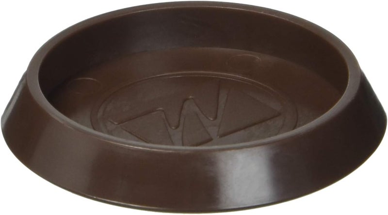 SoftTouch 1 11/16" Round Furniture Caster Cups for Carpet or Durable Hard Floors, Brown, 4 Count - Image 2