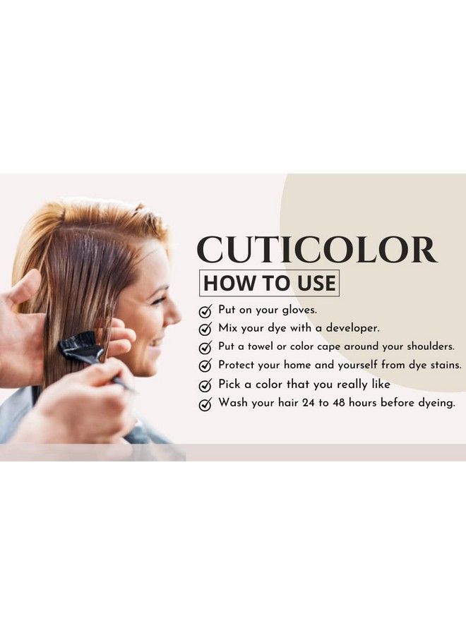 Cuticolor Permanent Hair Color Cream (Black)120Gm - Image 5