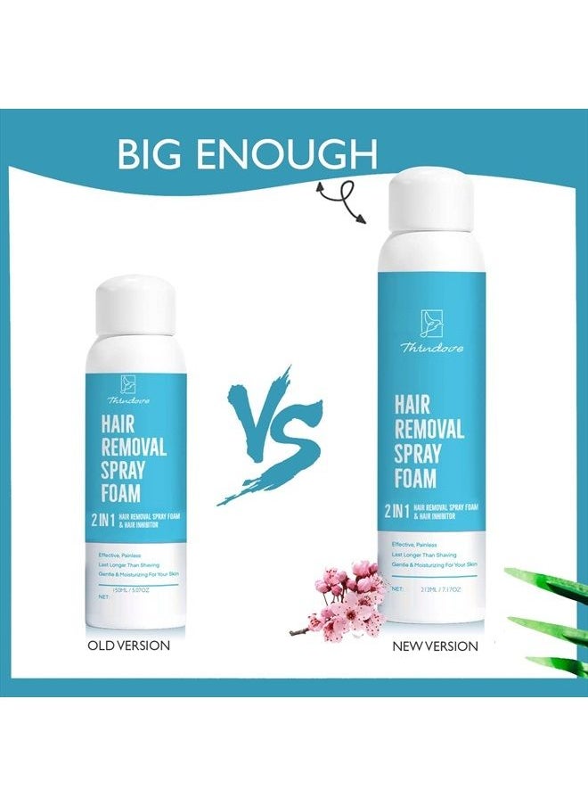 Thrudove - Hair Removal Spray Foam - Newest Formula from 100% Natural Ingredients - Effective & Painless Hair Removal Cream - Body & Intimate Depilatory Spray Foam for Women & Men - Image 1