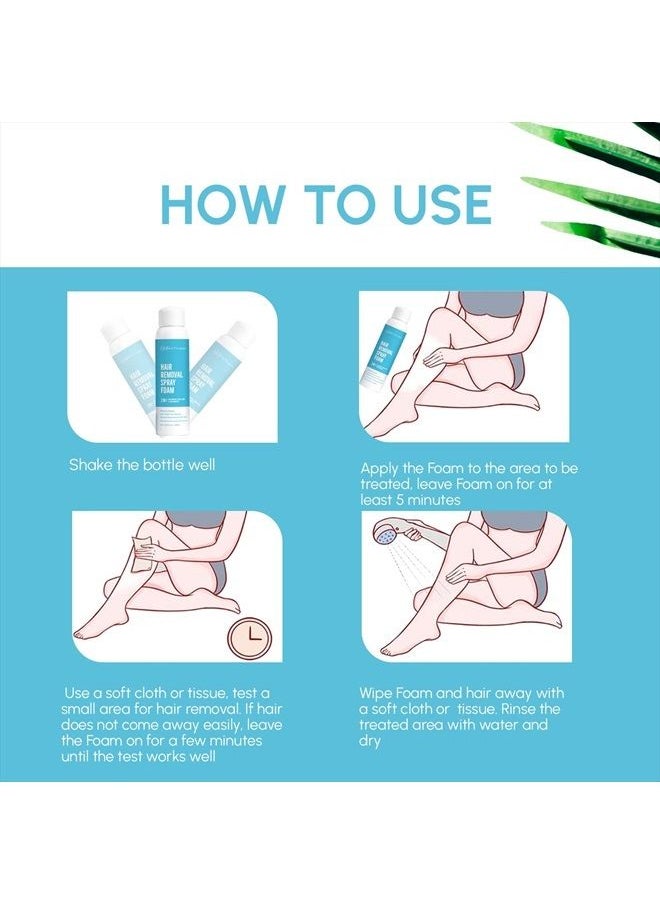 Thrudove - Hair Removal Spray Foam - Newest Formula from 100% Natural Ingredients - Effective & Painless Hair Removal Cream - Body & Intimate Depilatory Spray Foam for Women & Men - Image 1