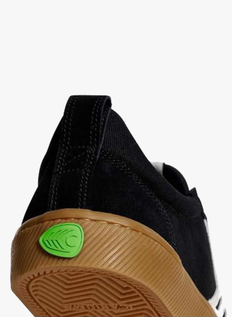 Cariuma  CATIBA PRO Low Gum Black Suede and Canvas Ivory Logo Sneaker  | Best Price UAE