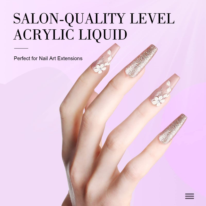 Saviland Acrylic Liquid â€“ 16.91OZ/500ML Acrylic Liquid for Acrylic Powder Large Capacity Low Odor for Nail Extension & Carving Home DIY Nail Salon Use - Image 2