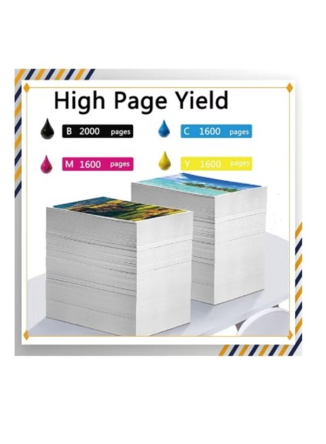 Terabyte High Yield Compatible 953XL Ink Cartridges for HP OfficeJet Pro 7720 7730 7740 8210 8218 8710 8715 8718 8720 Printers, 4 Color Pack - Image 3