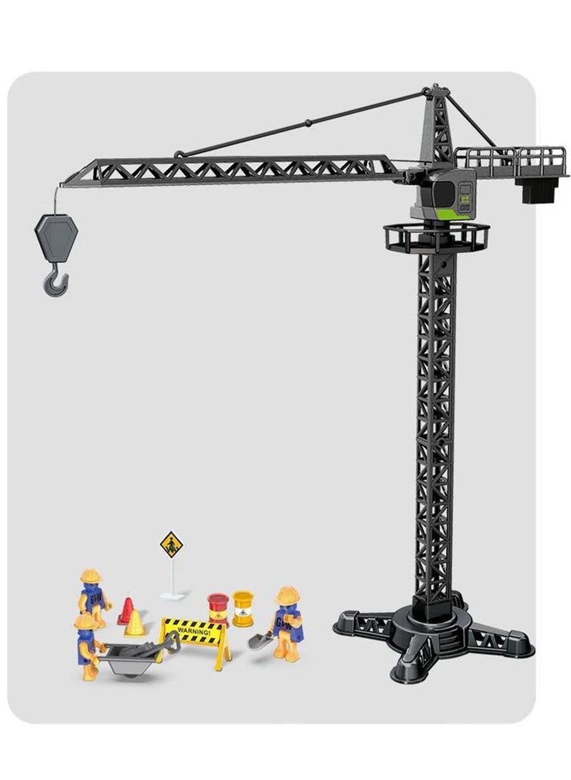 AROAQ Construction Vehicle Toy, Heavy Duty Crane Tower For Pretend Play, Realistic Engineering Diecast Vehicle Toy, Durable Safe Construction Model Vehicle For Children, (1pc, Crane Tower) - Image 2